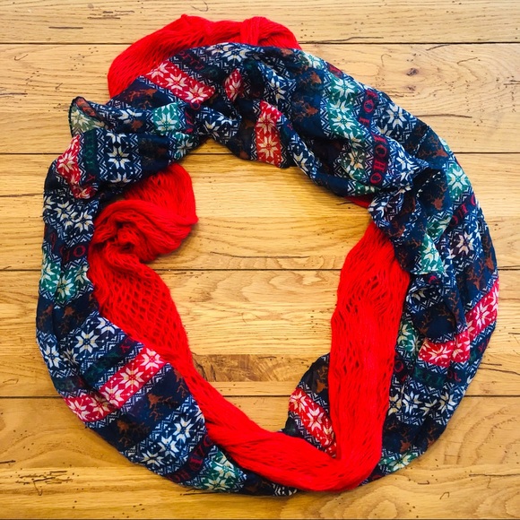 EUC!  Knitted & Sheer Infinity Fashion Scarf Bundle (2 scarves). - Picture 2 of 6